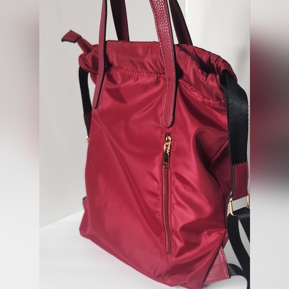 A R New York Women's Red Nylon Backpack - Picture 6 of 10